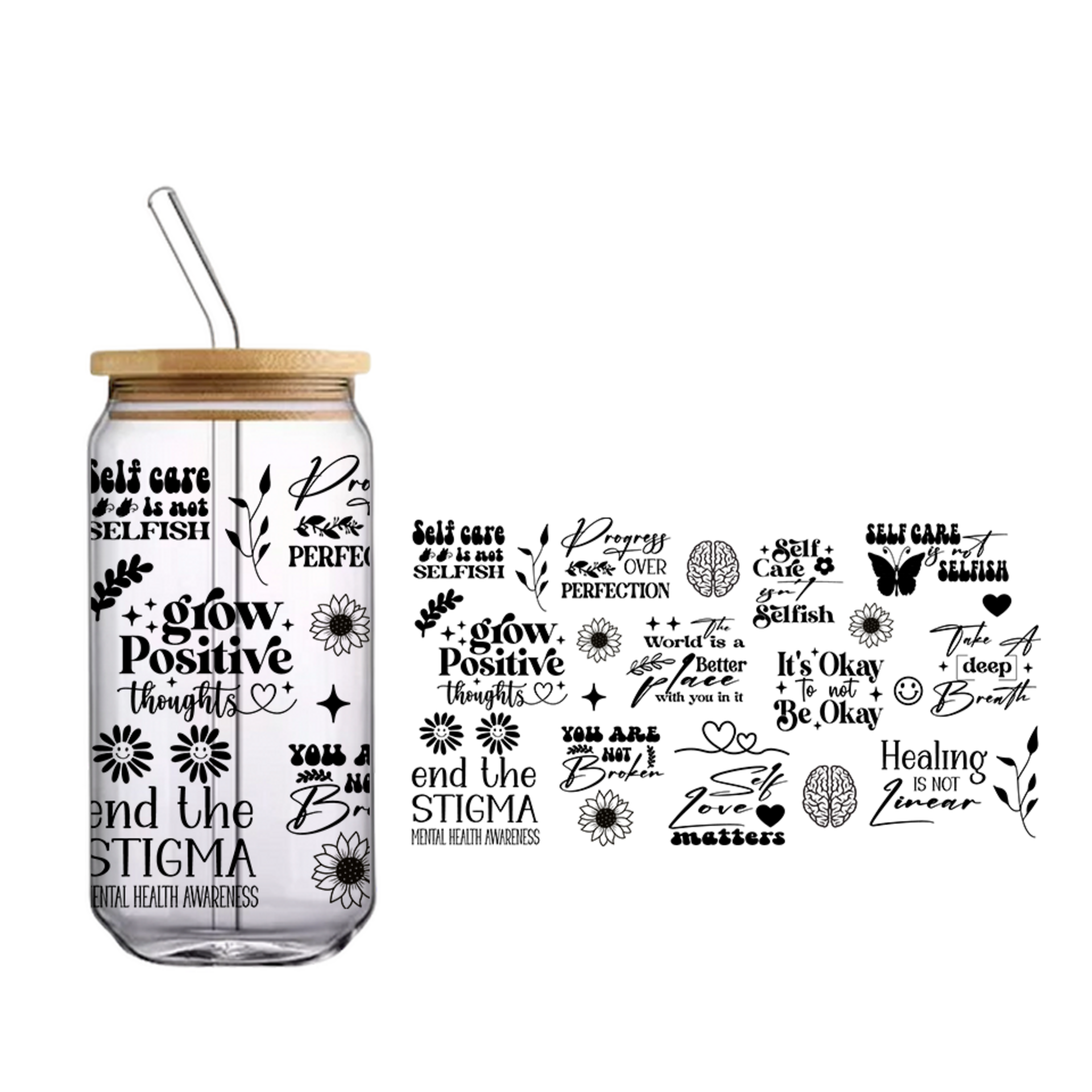 Vaso de bambú "Mental health" - 1