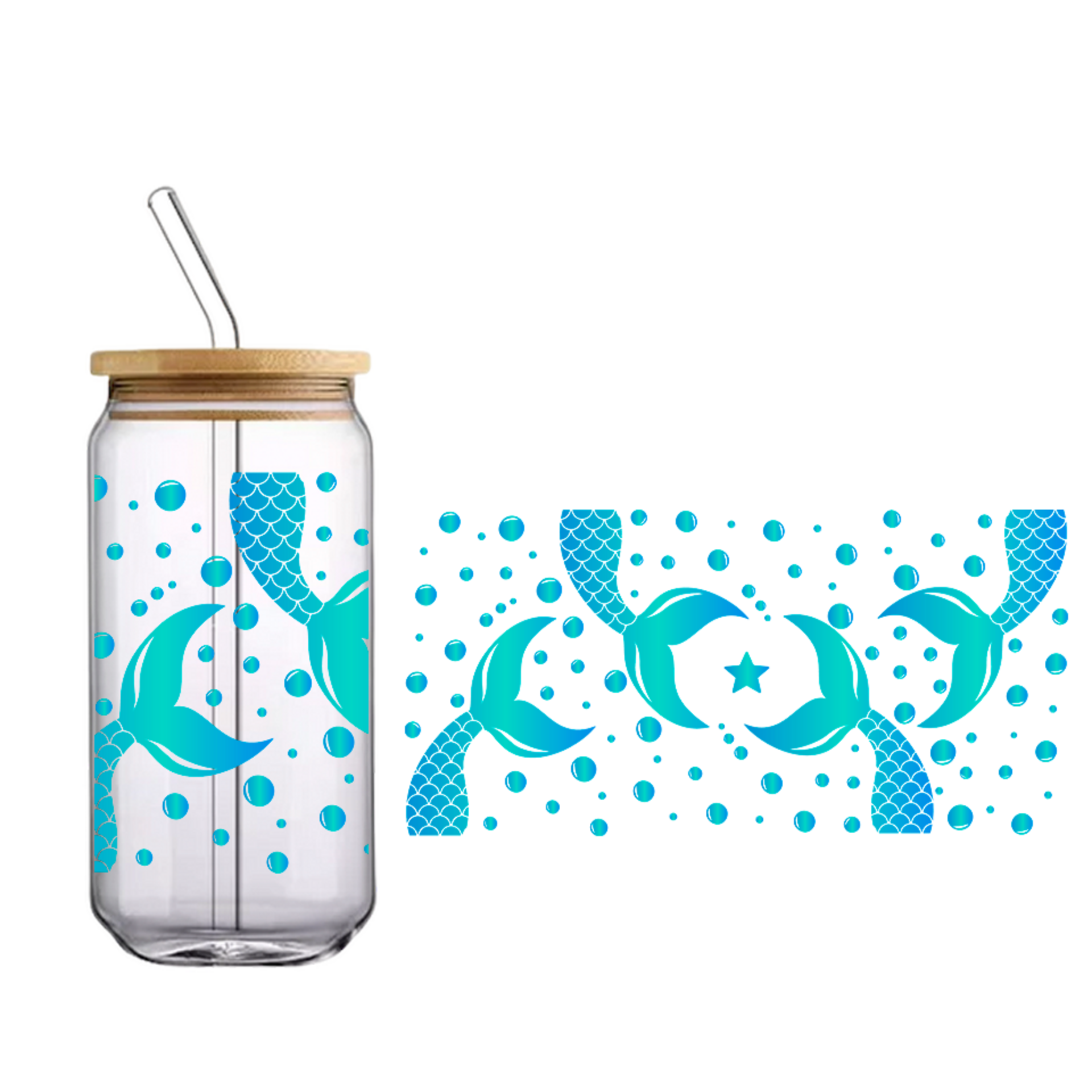 Vaso de bambú "Mermaid" - 1