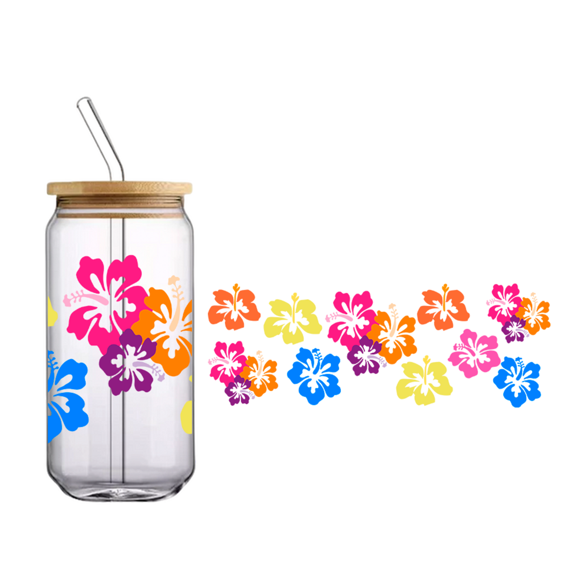Vaso de bambú "Hibiscus" - 1