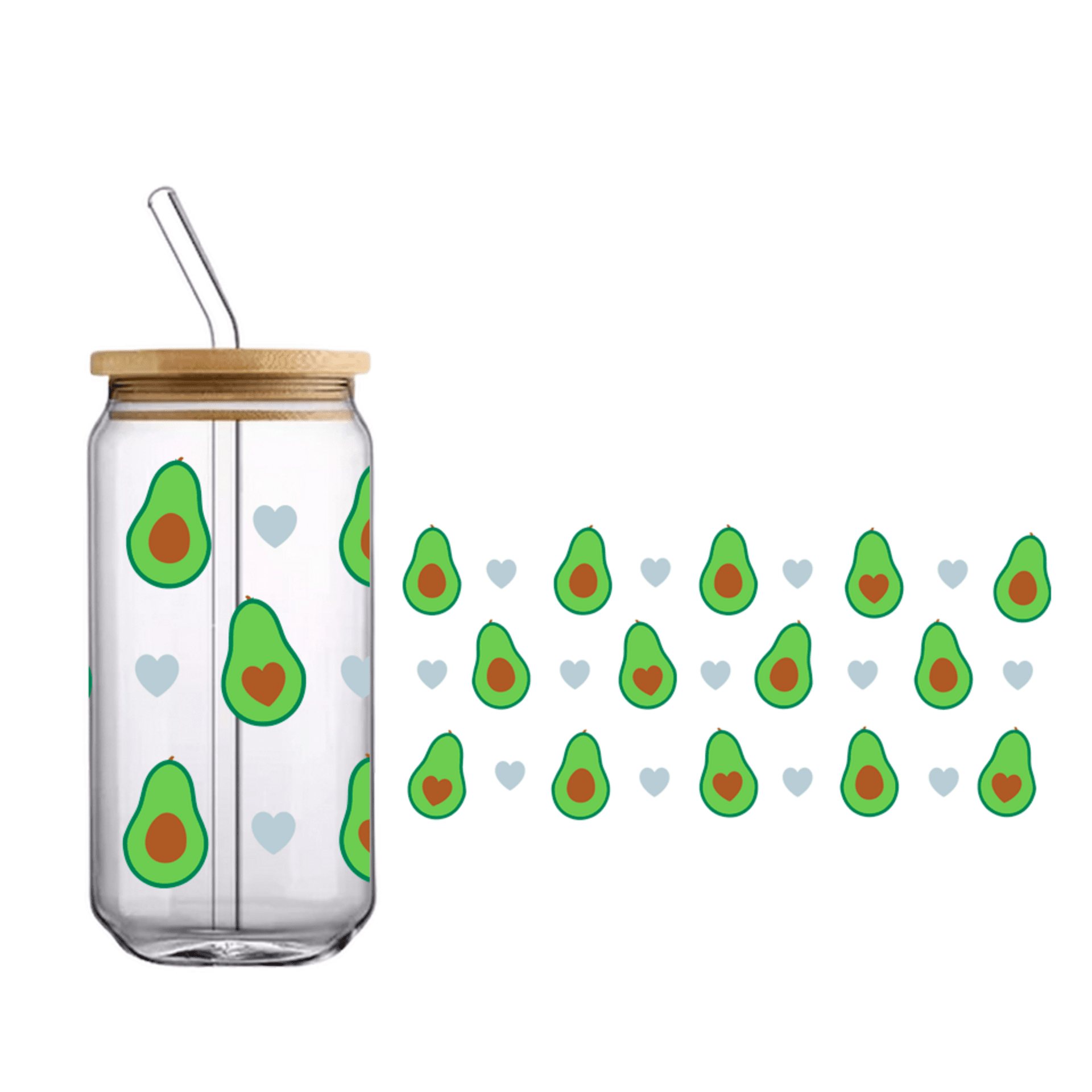 Vaso de bambú "Aguacates" - 1