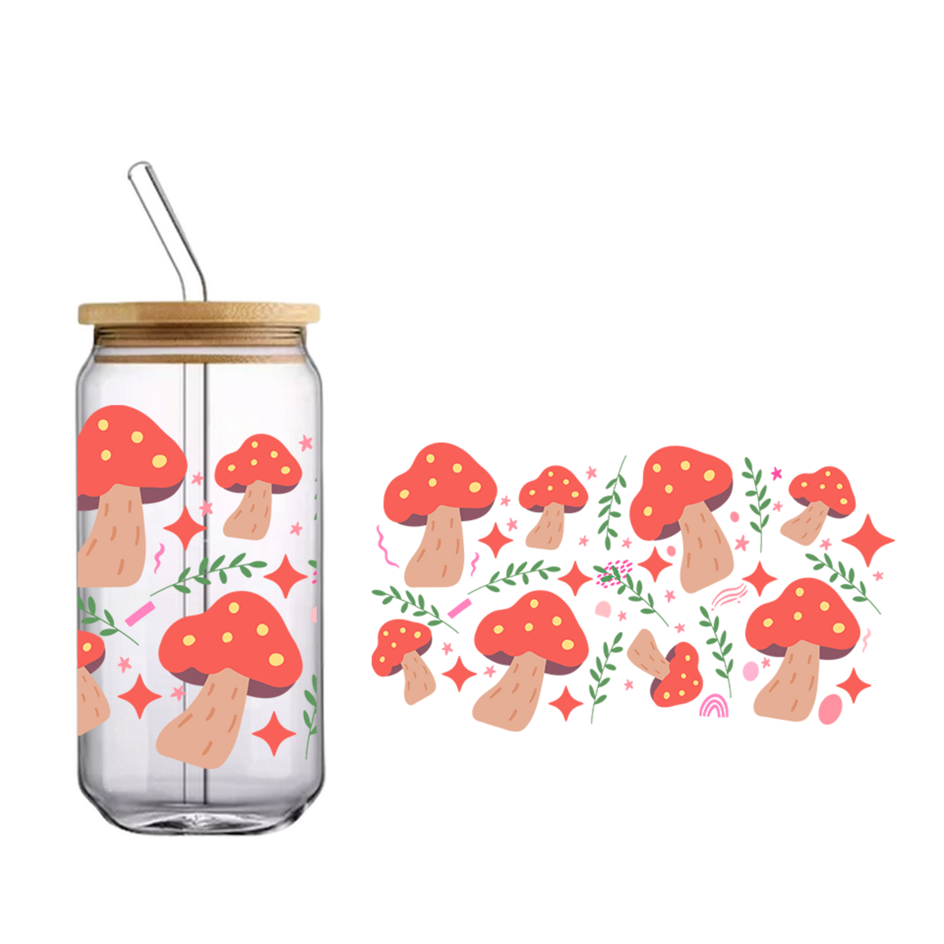 Vaso de bambú "Setas" - 1