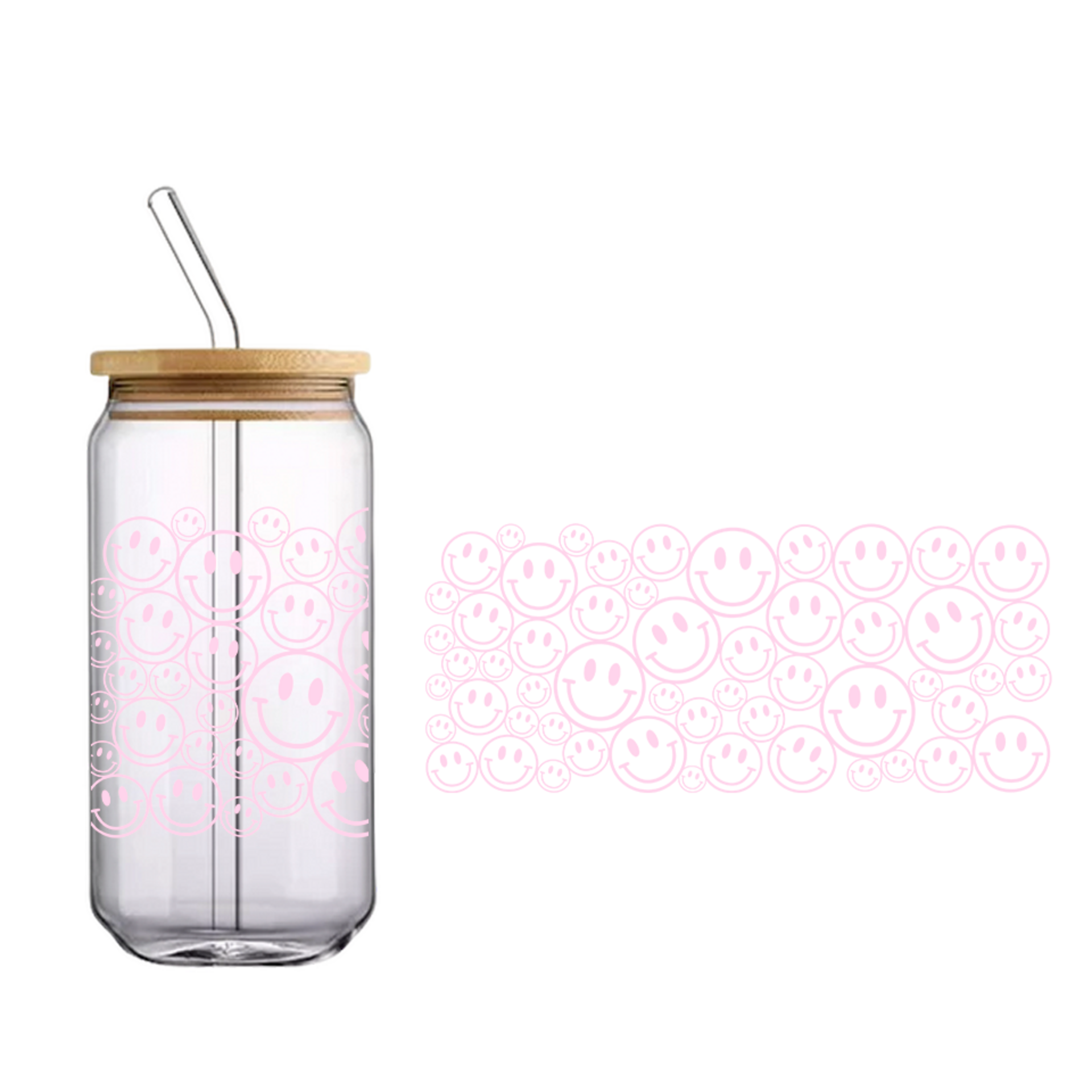 Vaso de bambú "Smile rosa" - 1