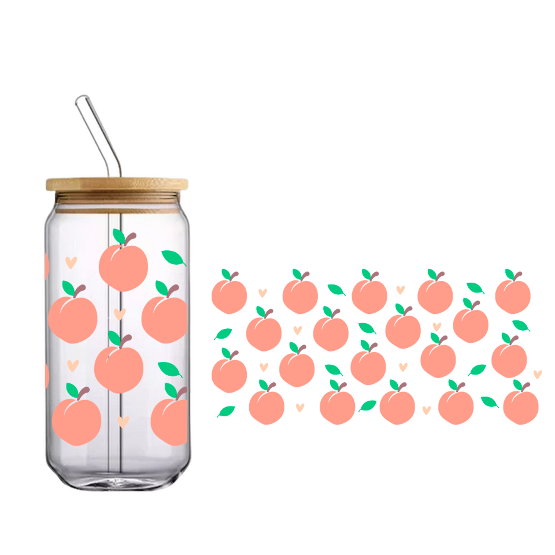 Vaso de bambú "Melocotones" - 1