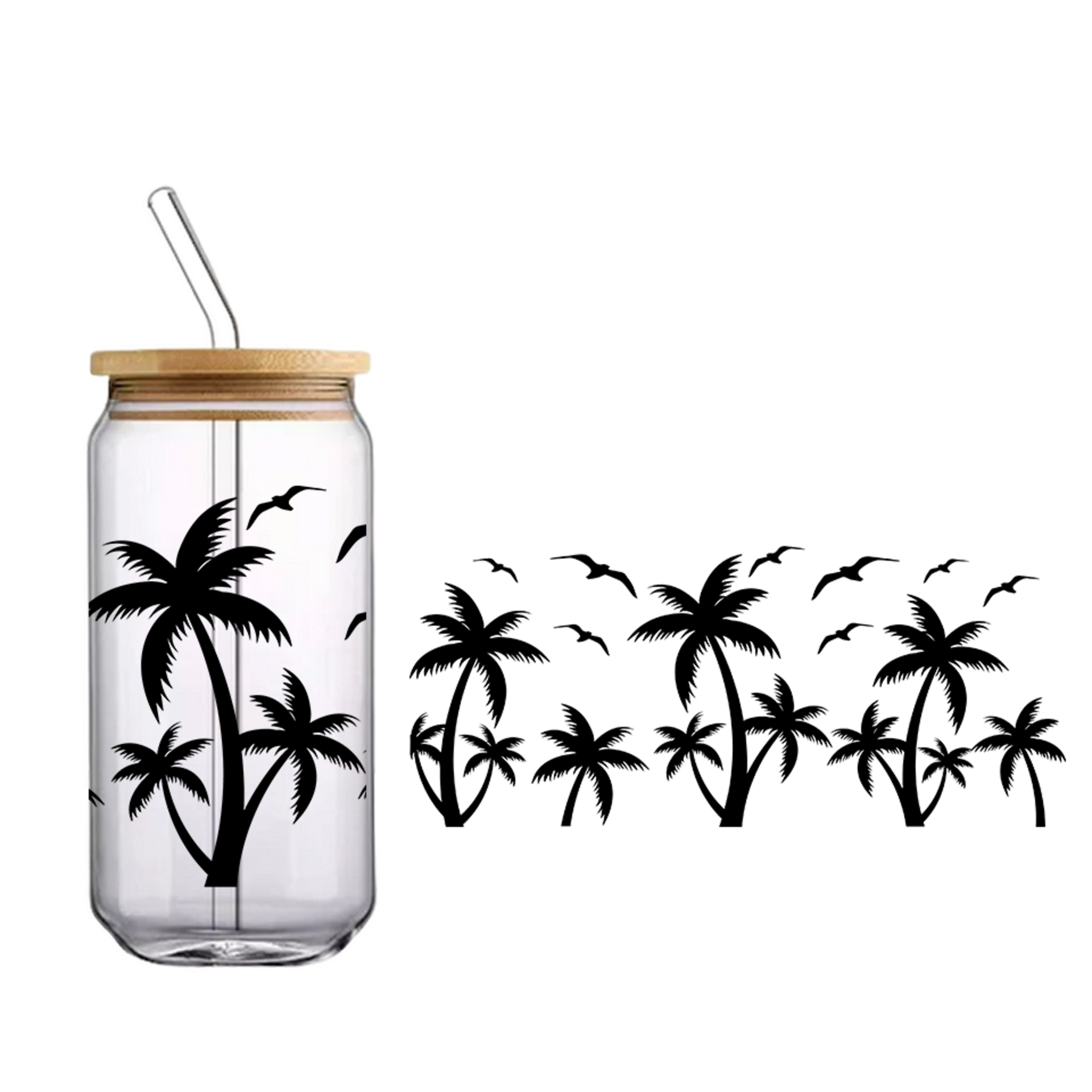Vaso de bambú "Palm negro" - 1