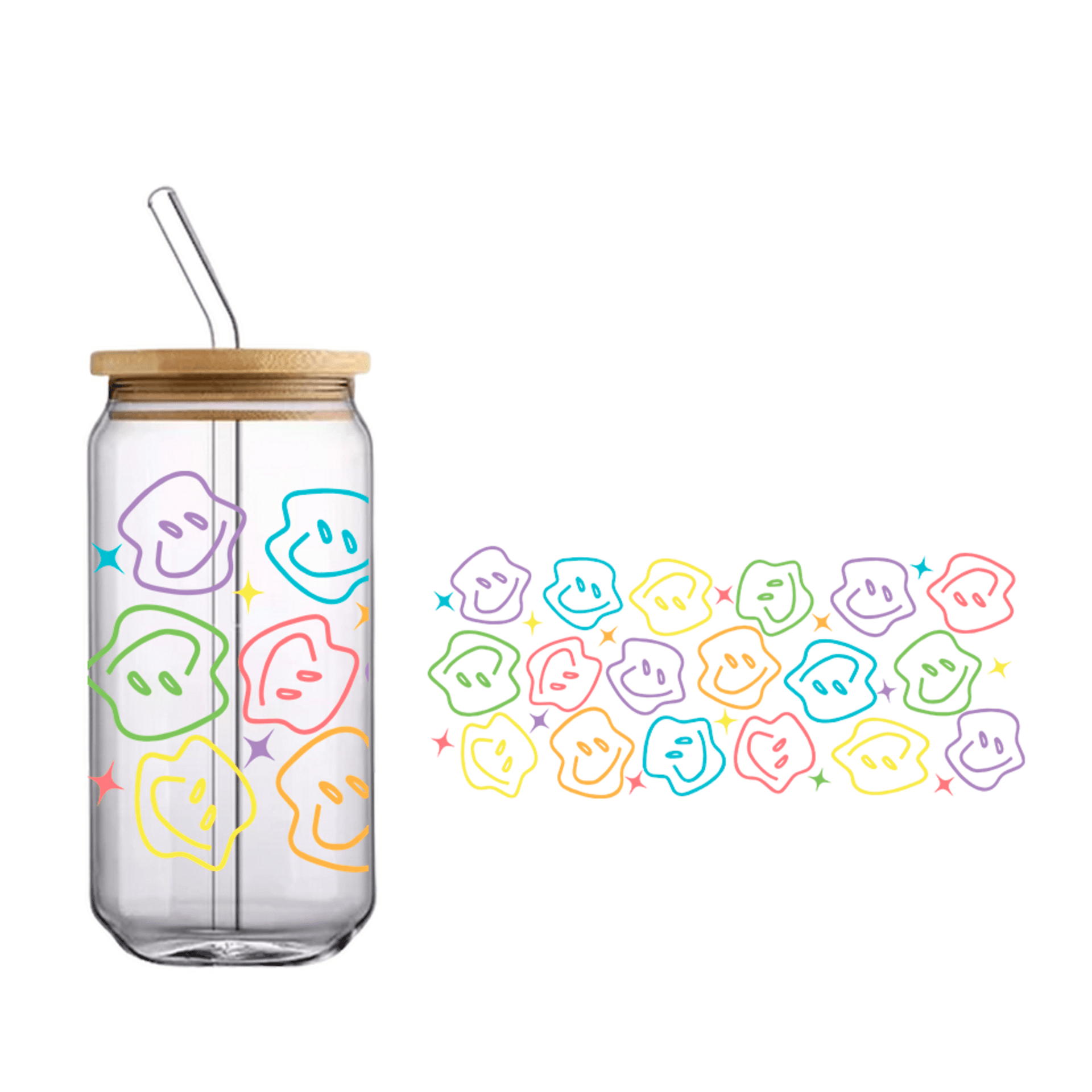 Vaso de bambú "Groovy smile" - 1