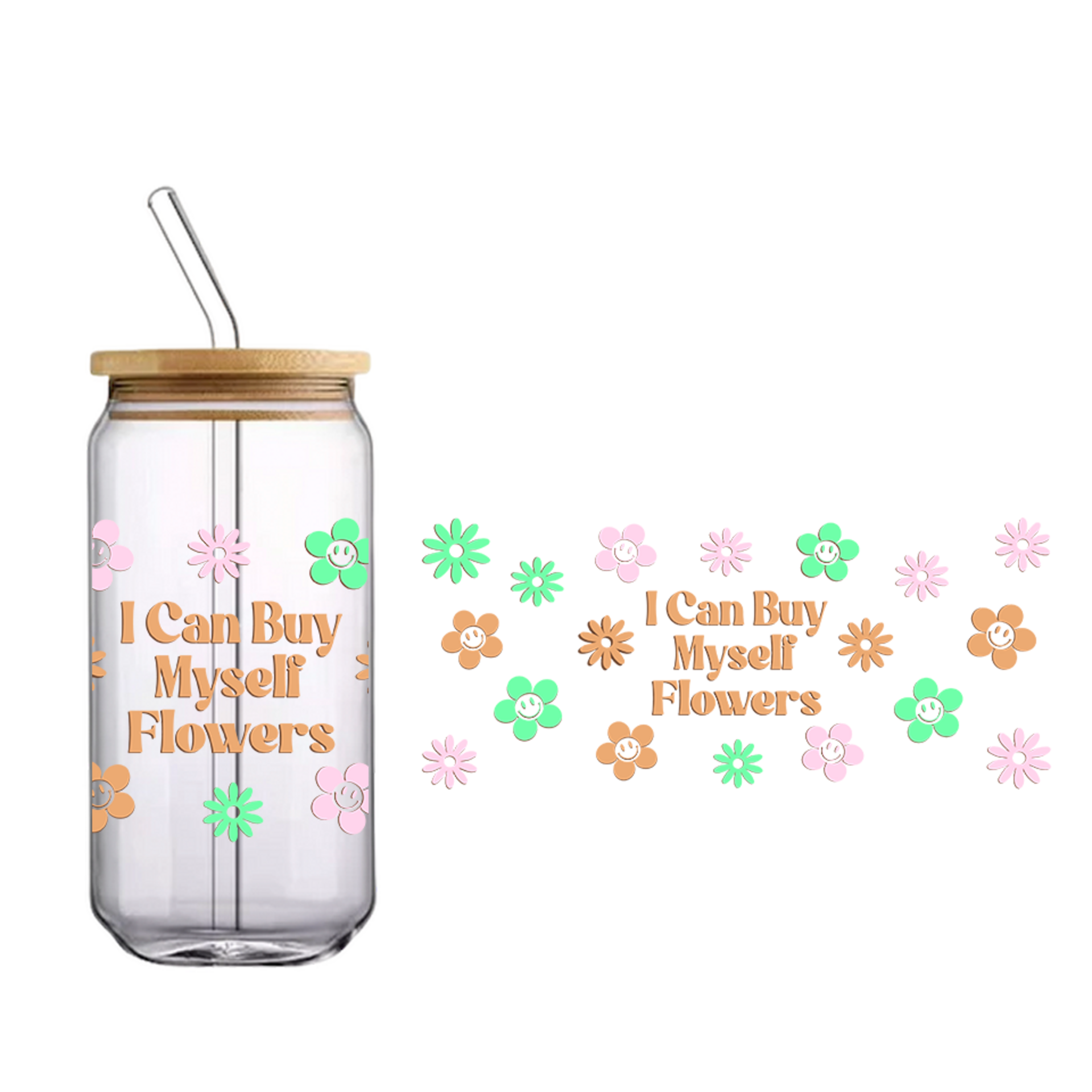 Vaso de bambú "I can buy" - 1