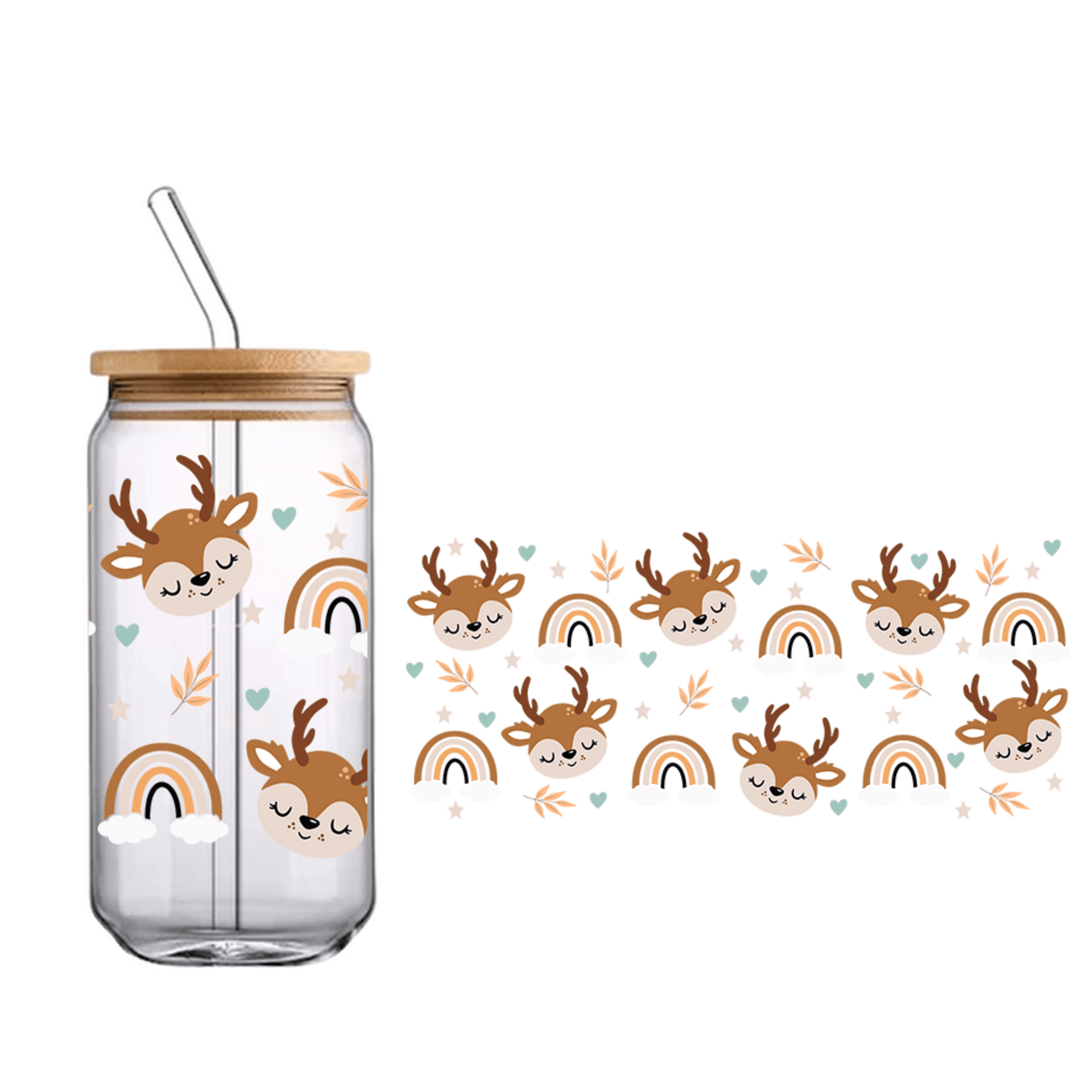 Vaso de bambú "Bebe ciervo" - 1