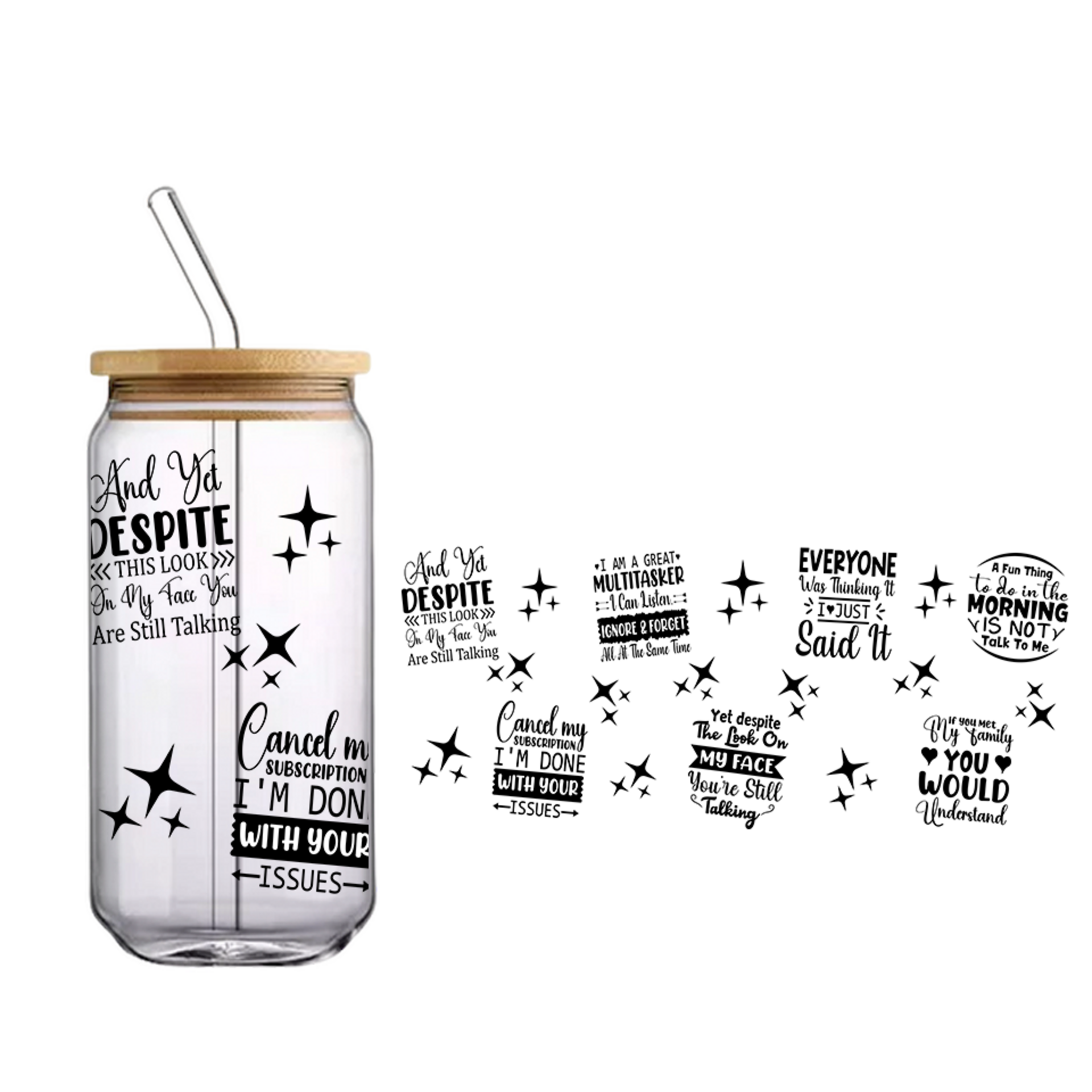 Vaso de bambú "Sarcastic" - 1