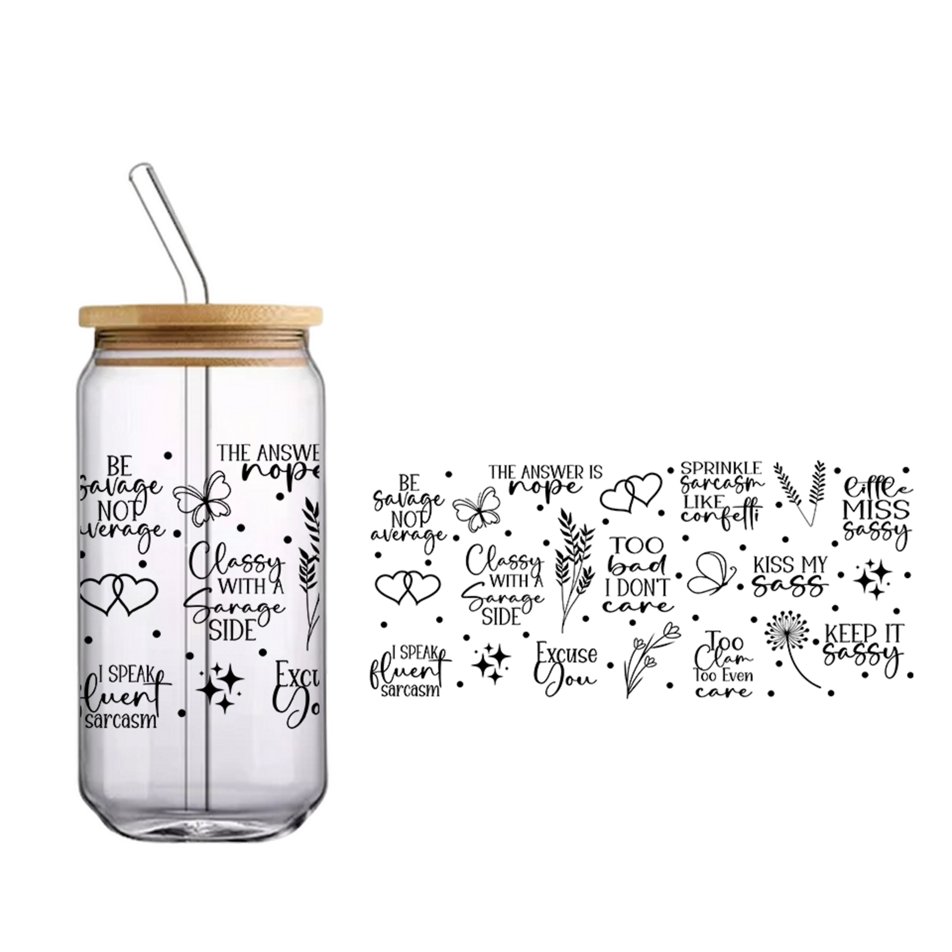 Vaso de bambú "Sarcastic 1" - 1