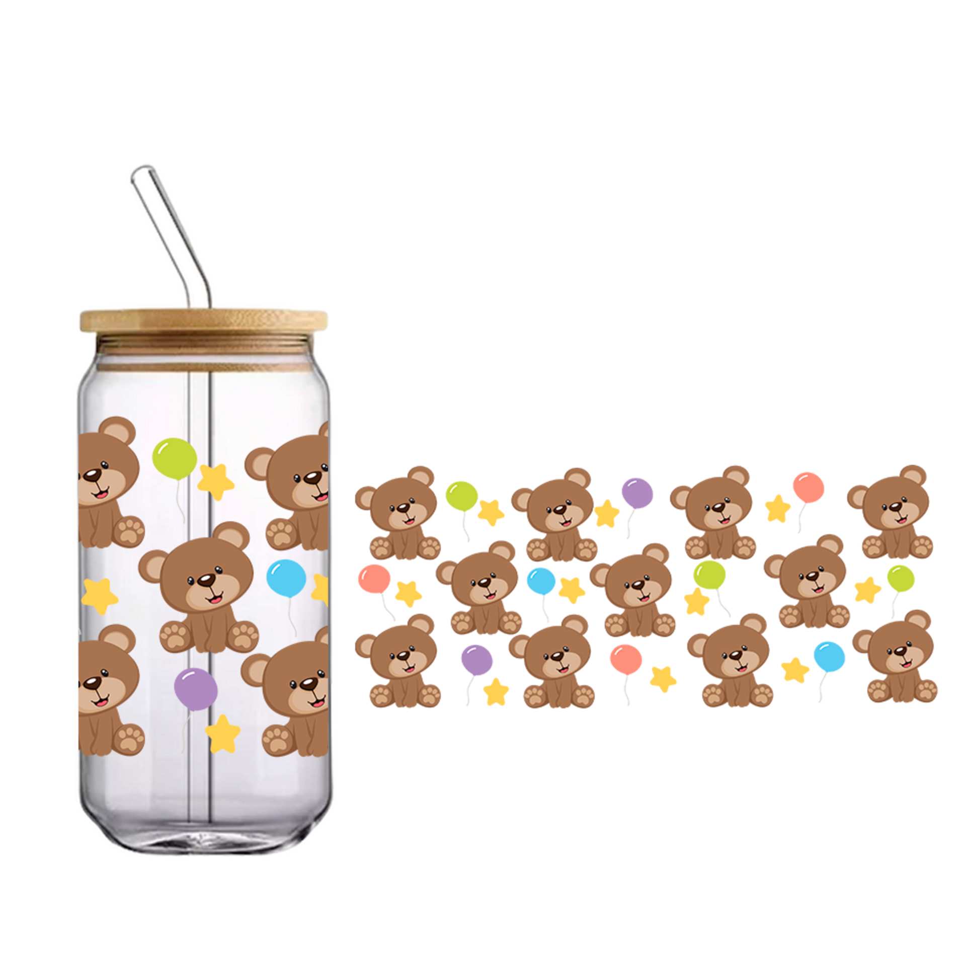 Vaso de bambú "Osito" - 1