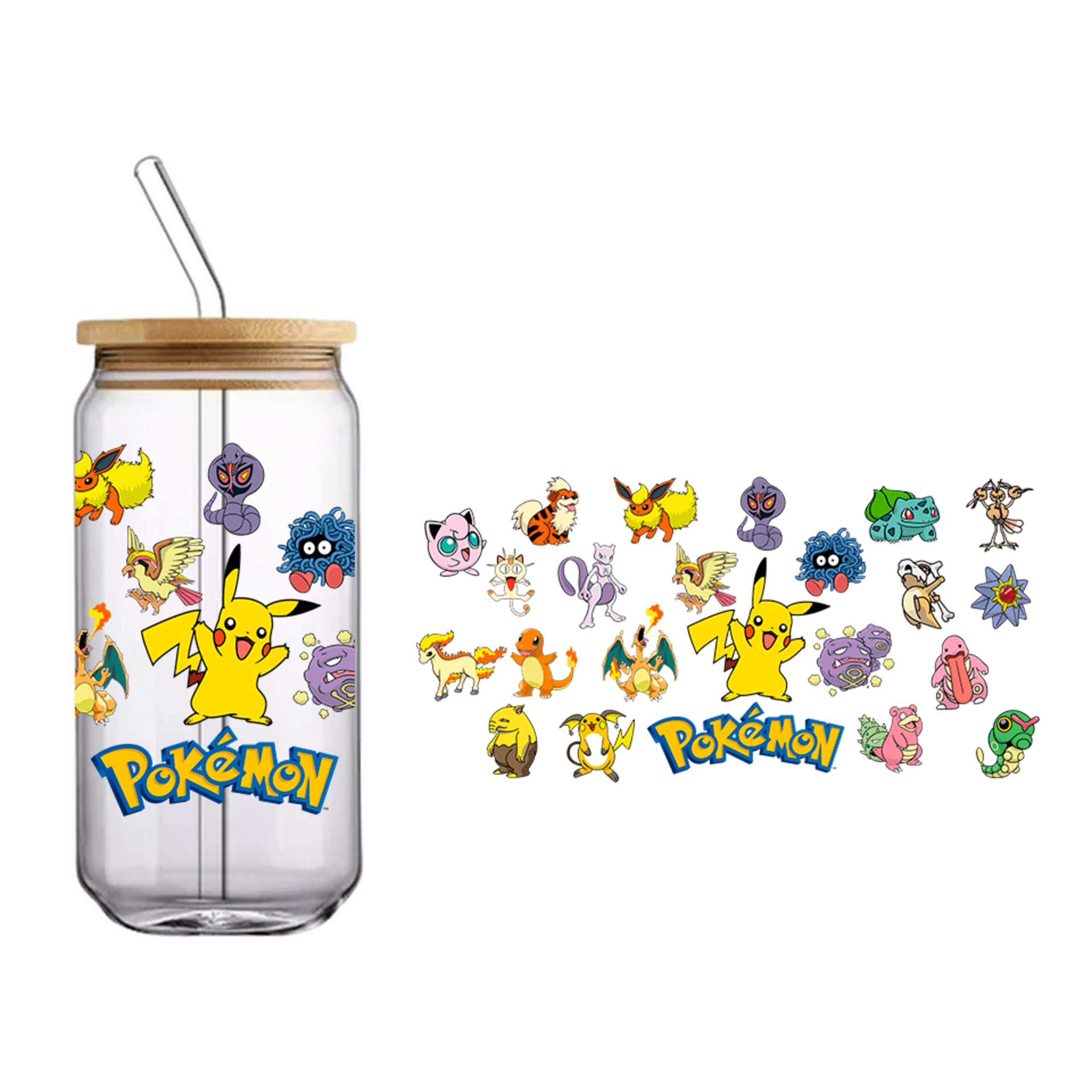 Vaso de bambú "Pokémon" - 1