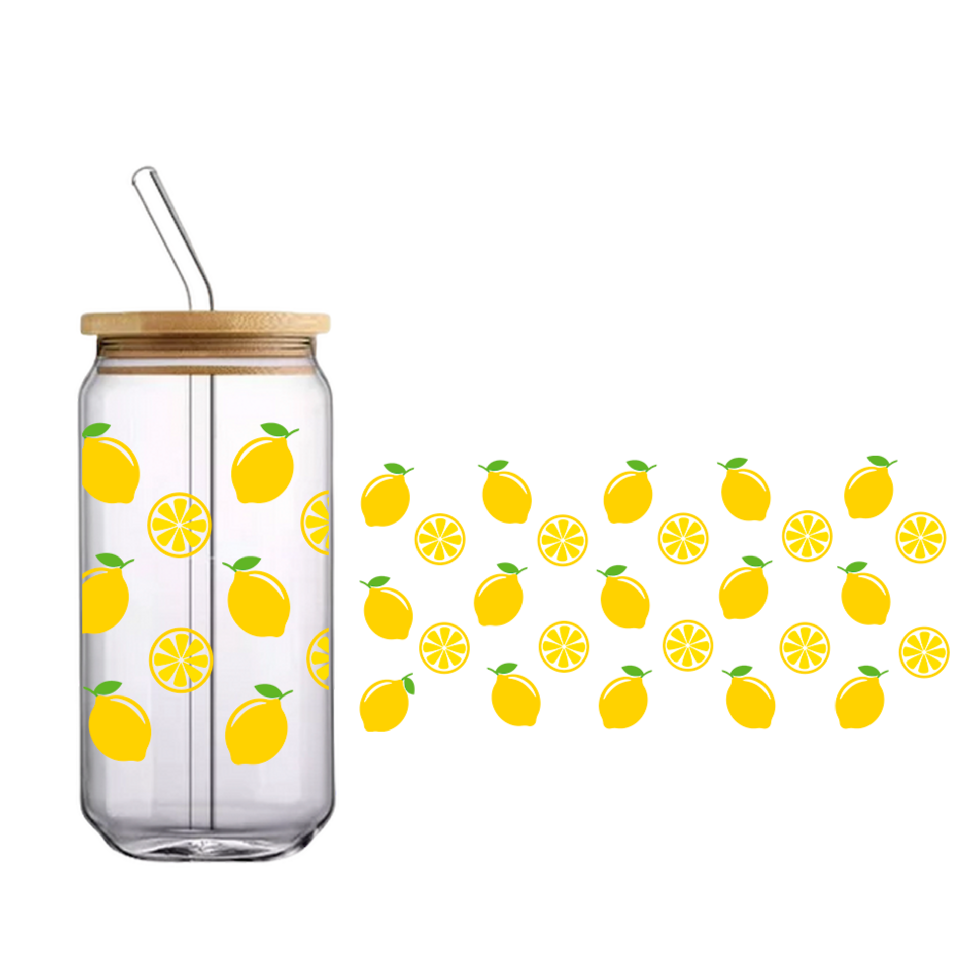Vaso de bambú "Limones" - 1