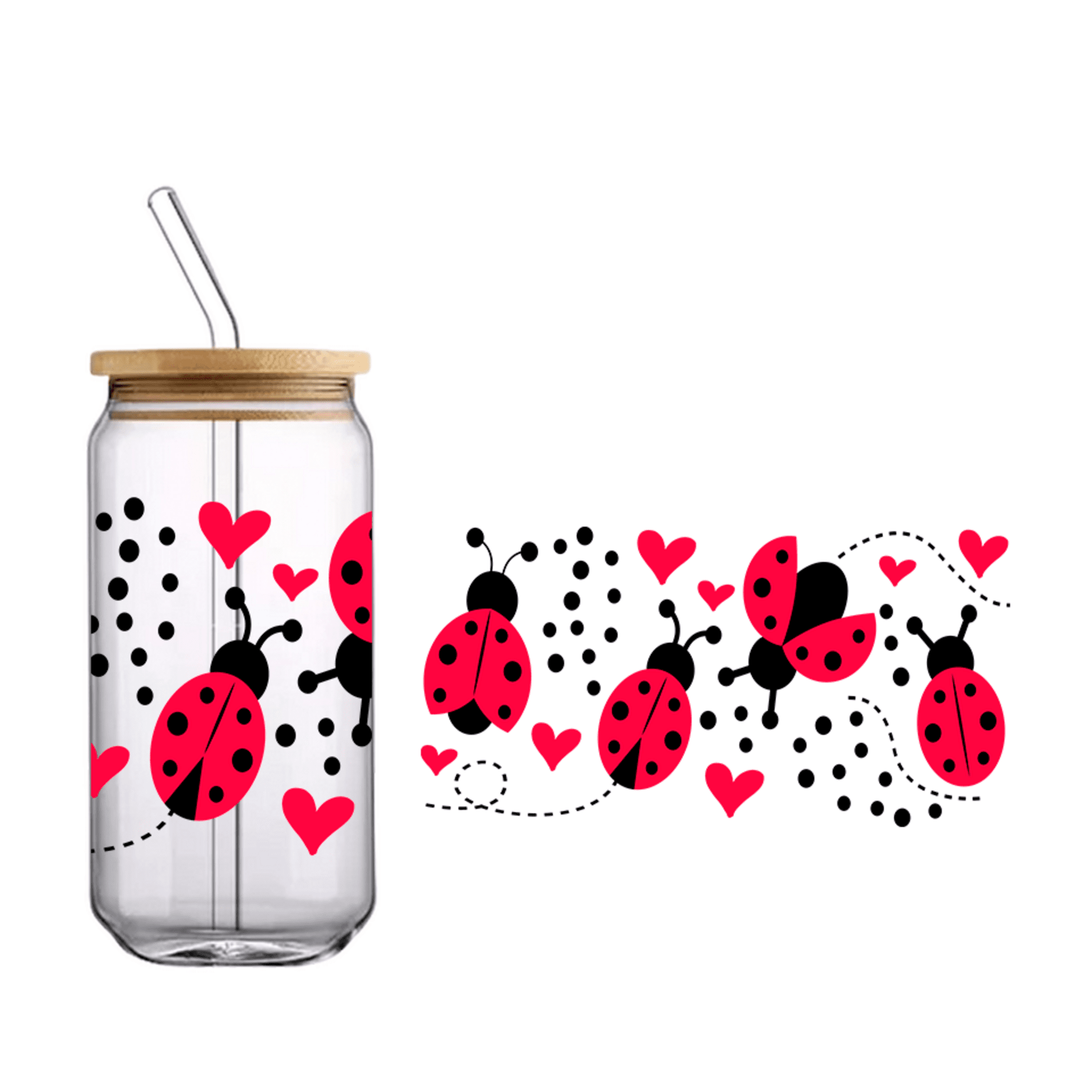 Vaso de bambú "Mariquita" - 1