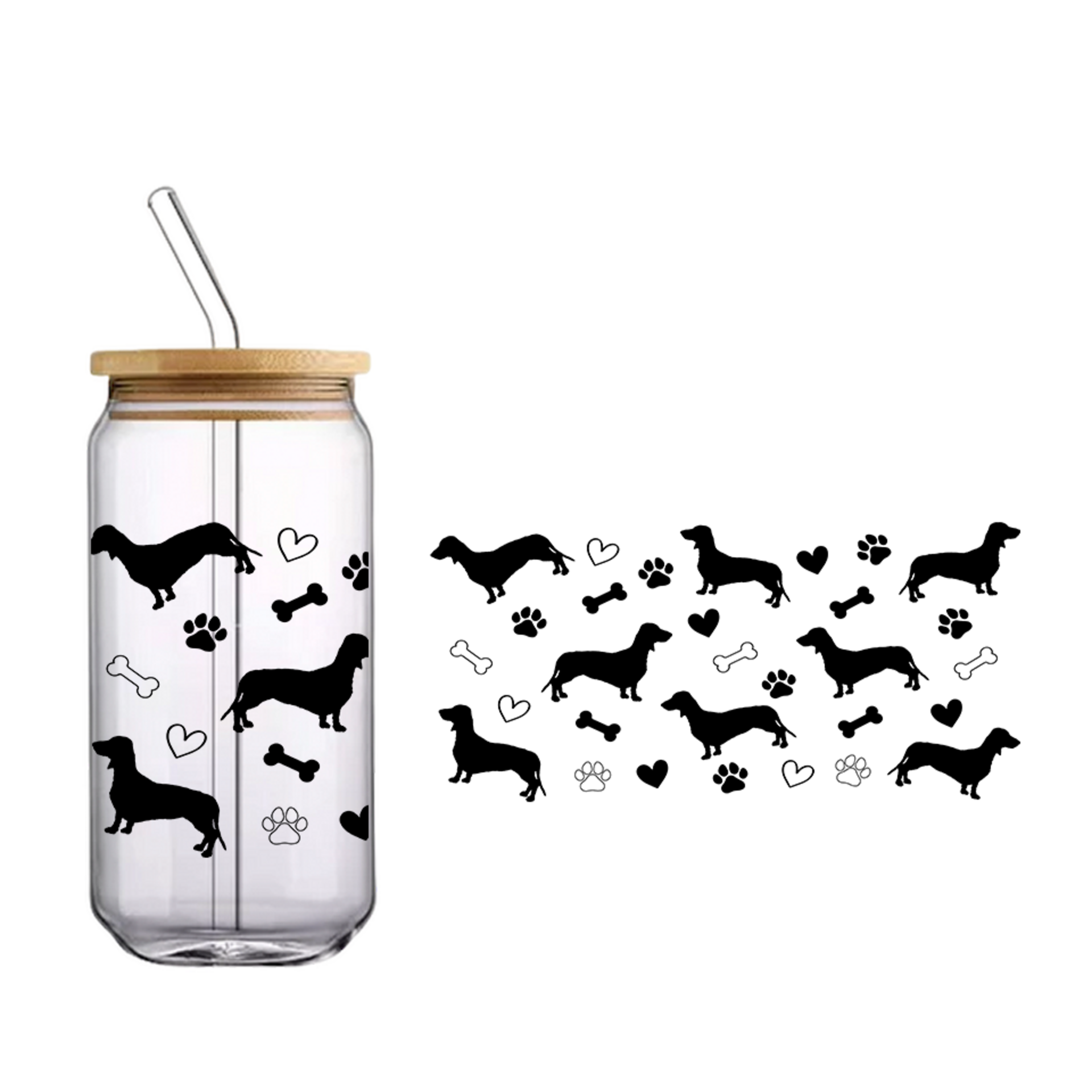 Vaso de bambú "Dachshund" - 1