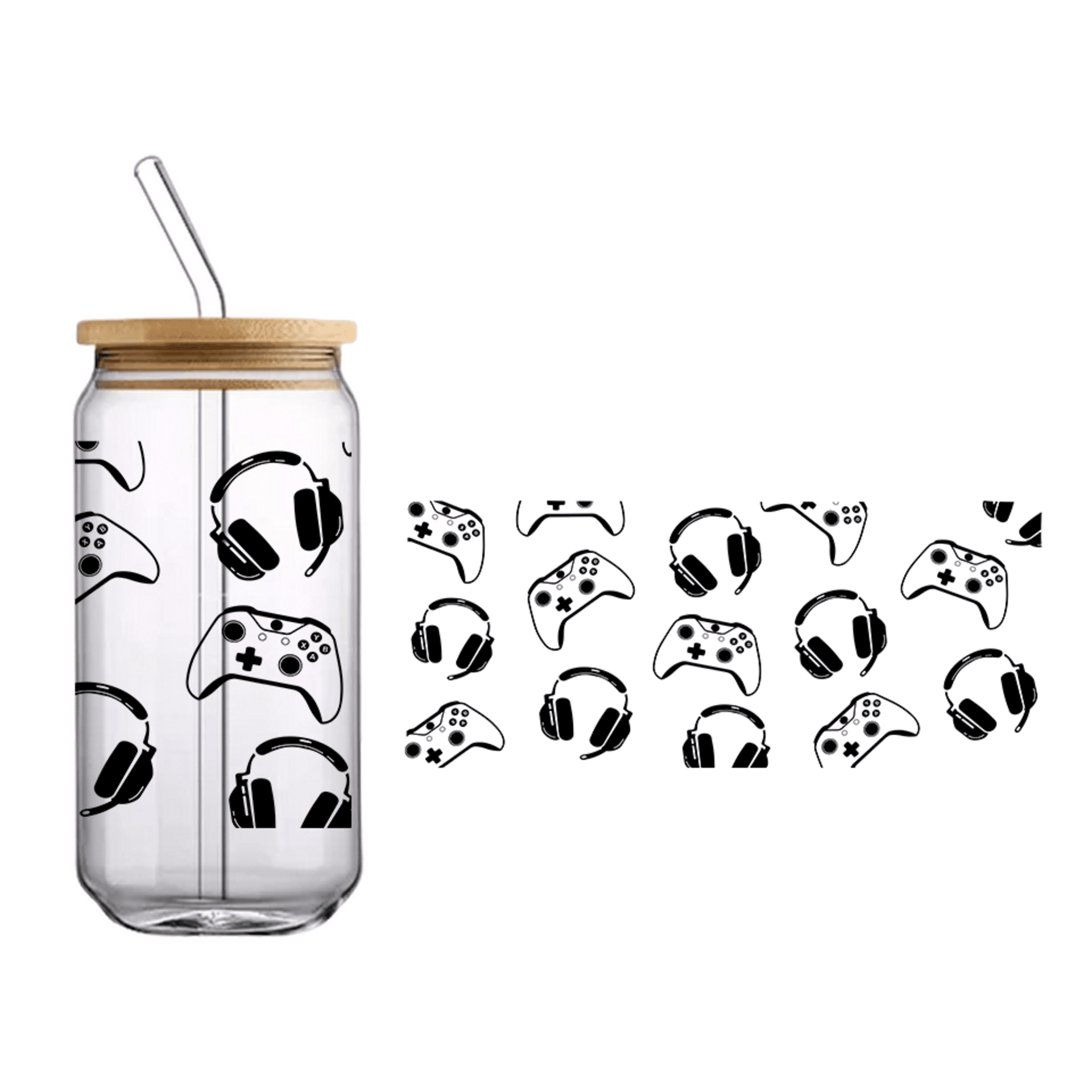 Vaso de bambú "Gaming" negro - 1