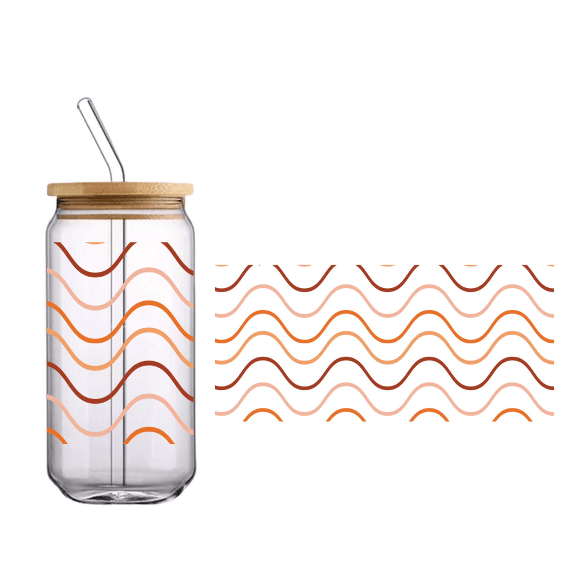 Vaso de bambú "boho lineas" - 1