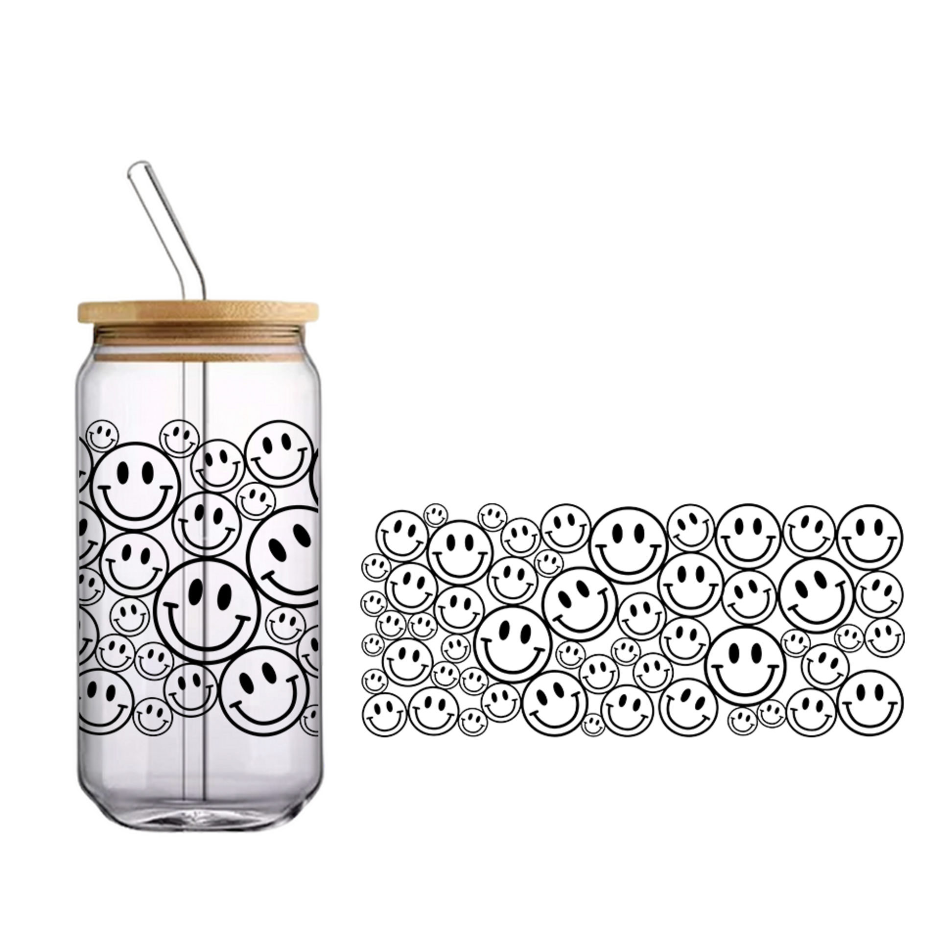Vaso de bambú "Smiley" - 1