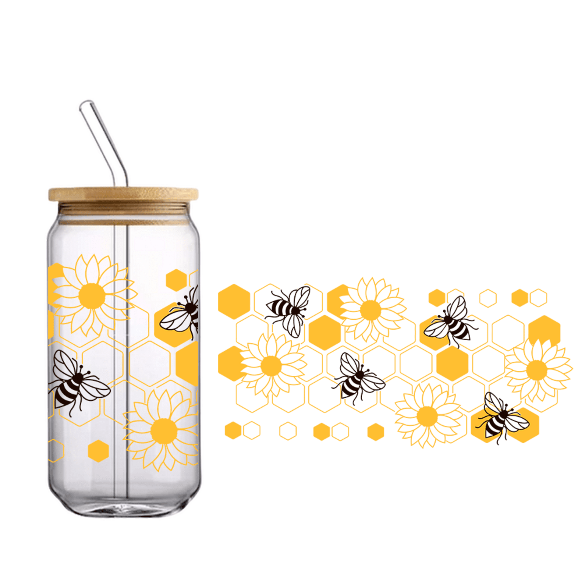Vaso de bambú "Abejas" - 1